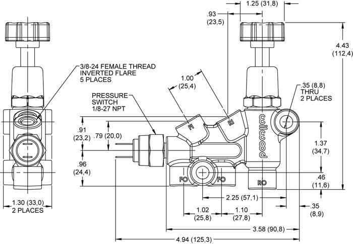 #260-11179 Wilwood Proportioning Valve