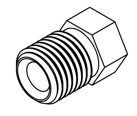 #BQ5555 Brake Line Fitting Male Short 3/8 x 24NF 3/16