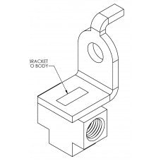 #BQ7812 3 Way Tee with Bracket - 3/8 x 24NF