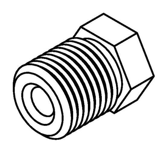 #BQ9184 Brake Line Fitting Male 1/2 x 20NF 3/16