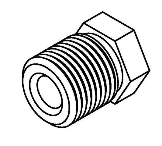 #BQ9185 Brake Line Fitting Male 9/16 x 18NF 3/16