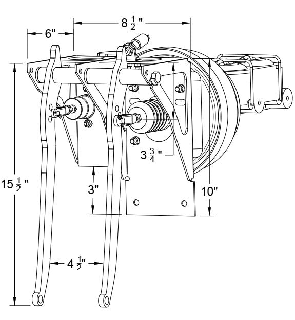 Universal Thru Firewall Brake Assembly