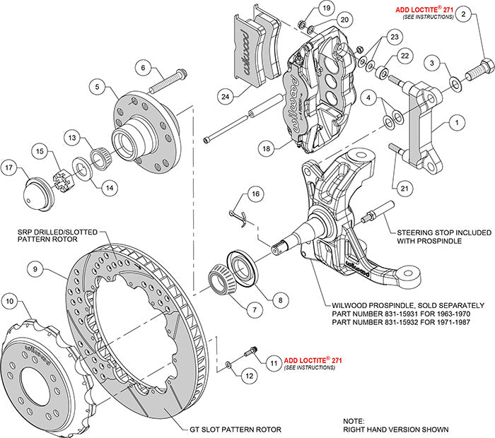 #140-15942-DR Wilwood Forged Narrow Superlite 6R Big Brake Front Brake Kits