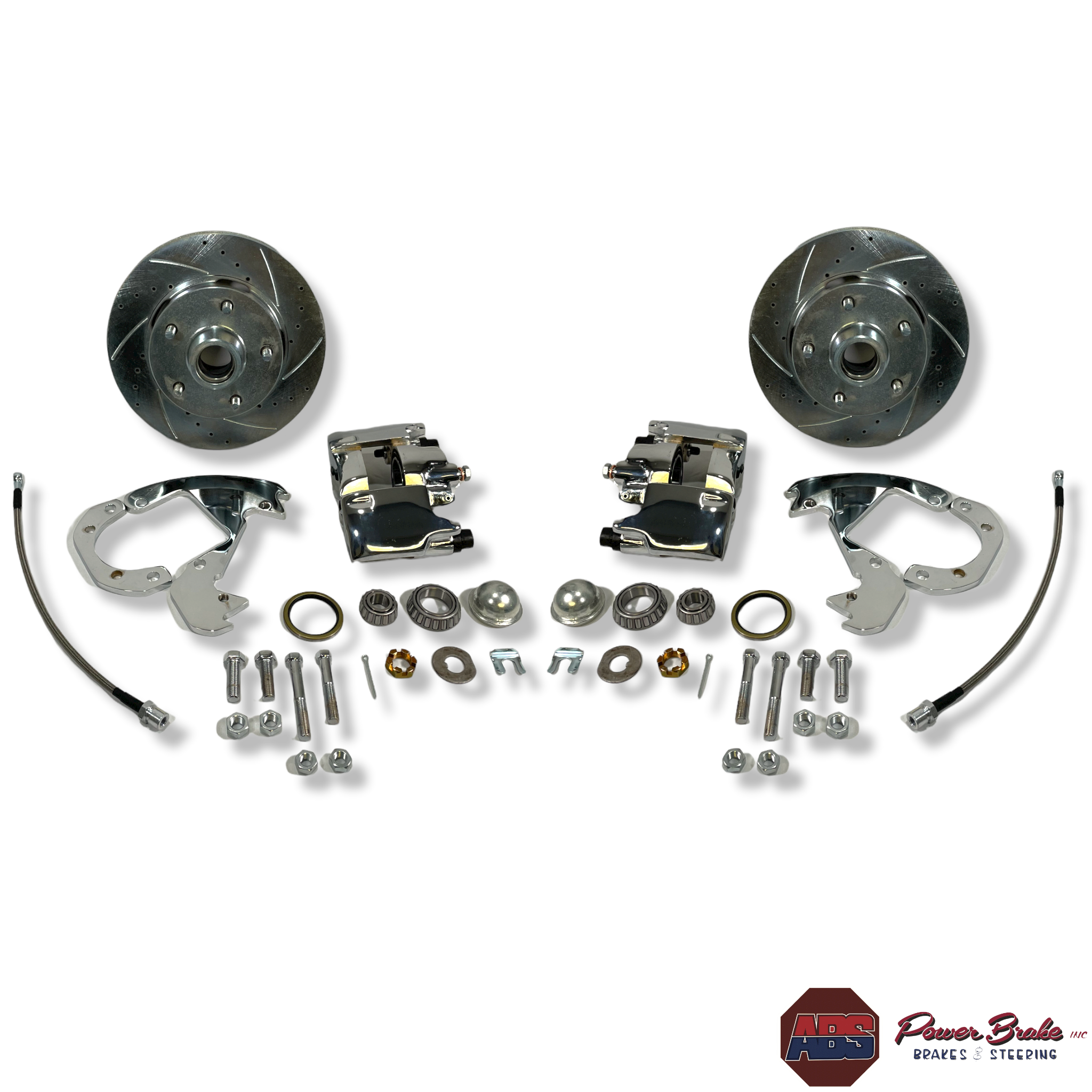 68 インパラ ディスク ブレーキ 338C 1965-68 Chevrolet Impala Front Disc Brake Kit - CHROME – ABS
